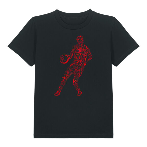 Kids t-shirt zwart GEPERSONALISEERD Thumbnail