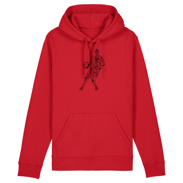 Hoodie volwassenen unisex rood Thumbnail