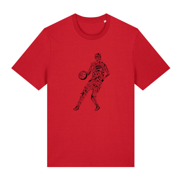 T-shirt volwassenen unisex - basketspeler  Thumbnail
